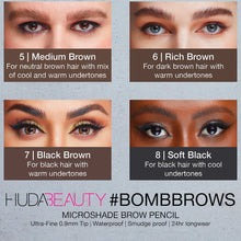 Load image into Gallery viewer, HUDA BEAUTY #BombBrows Microshade Brow Pencil “Rich brown”