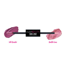 Load image into Gallery viewer, Huda Beauty Matte & Metal Melted Double Ended Liquid Eyeshadows shade “Silk Bomber&BubbleGum”