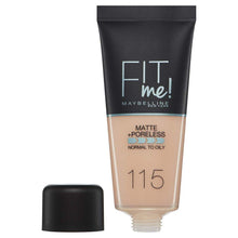 Load image into Gallery viewer, Maybelline New York Fit Me!Matte+ Poreless Foundation No.115 &quot;Ivory&quot;
